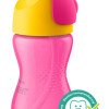 Copo com Canudo de silicone Dinossauro Avent Rosa