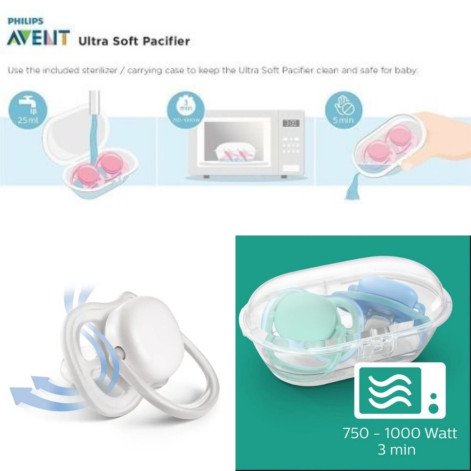 CHUPETA ULTRA AIR DUPLA LISA 6-18M MENINA - PHILIPS AVENT CHUPETA ULTRA AIR DUPLA LISA 6-18M MENINA - PHILIPS AVENT