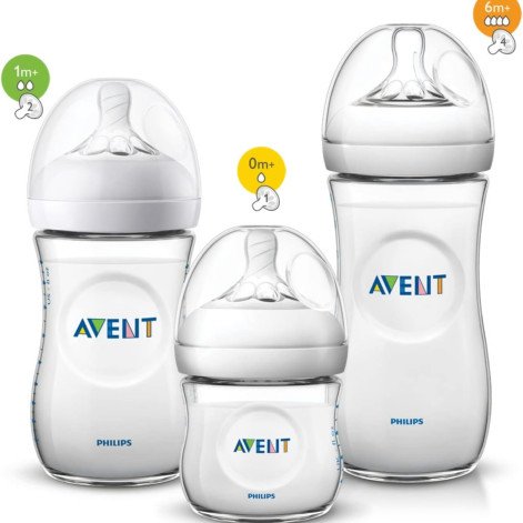 Kit Mamadeiras Philips Avent Pétala 125ml, 260ml e 330ml 3 Unidades