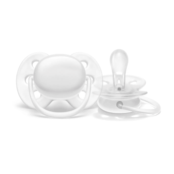 Chupeta Philips Avent Ultra Soft de 0 a 6 meses FlexiFit Silicone Branca 1 Unidade