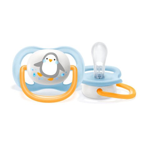 Chupeta Ultra Air Philips Avent 0-6 Meses Pinguim Azul 1 Unidade