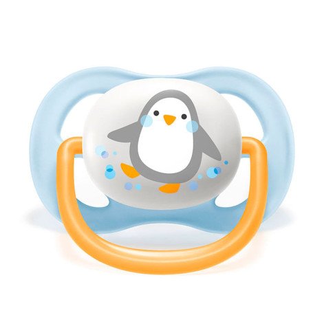 Chupeta Ultra Air Philips Avent 0-6 Meses Pinguim Azul 1 Unidade