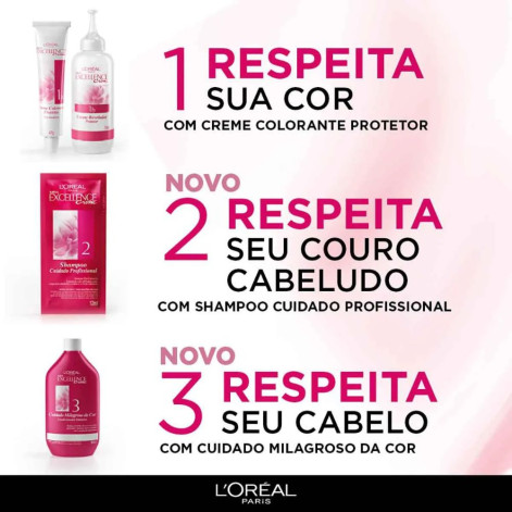 Tinta de Cabelo Permanente Imédia Excellence L'Oréal Paris Creme - 3 Castanho Escuro