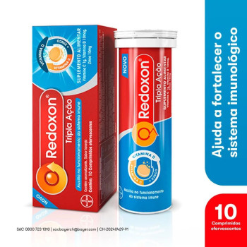 Vitamina C Efervescente Redoxon Tripla Ação 10 comprimidos