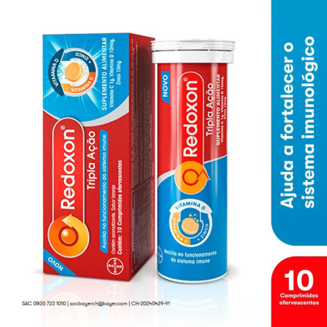 Vitamina C Efervescente Redoxon Tripla Ação 10 comprimidos
