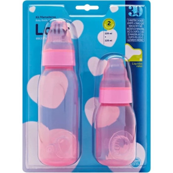 Kit Lolly Mamadeira Clean Bico Redondo de Silicone 220ml e 120ml Kit Lolly Mamadeira Clean Bico Redondo de Silicone 220ml e 120ml