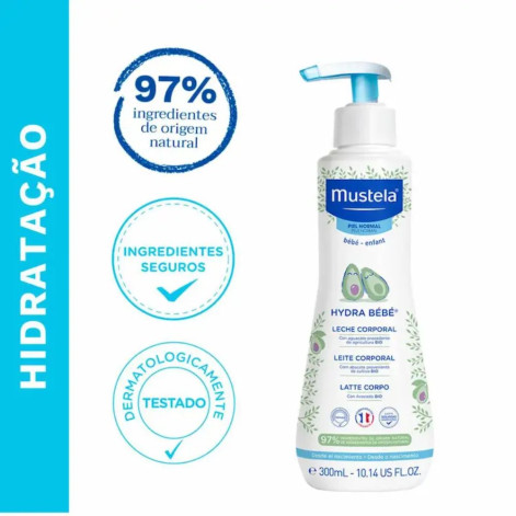 Hidratante Corporal Infantil Mustela Hydra Bebê com 300ml