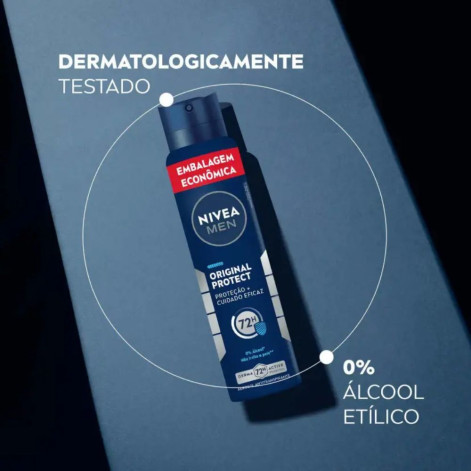 Desodorante Antitranspirante Aerosol Nivea Men Original Protect 72h 200ml