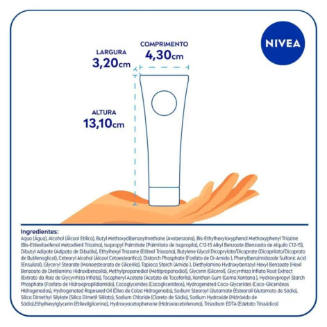 Protetor Solar Facial FPS 60 Nivea Sun Beauty Expert Sensitive 50g