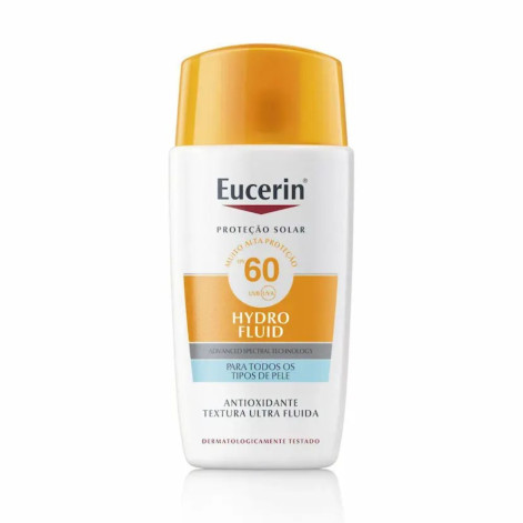 Protetor Solar Facial Fluido FPS 60 Eucerin Hydro Fluid 50ml