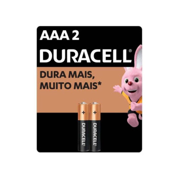 Pilha Duracell Alcalina Palito AAA Com 2 Unidades