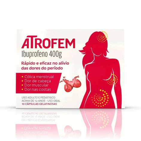  Atrofem Ibuprofeno 400mg 10 Cápsulas 