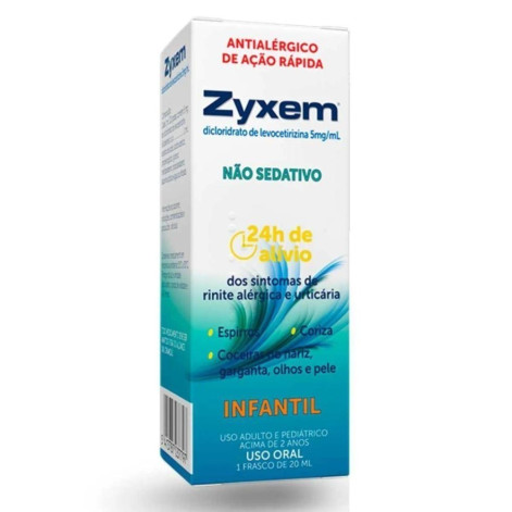 Zyxem Dicloridrato de Levocetirizina 5mg/ml Gotas 20ml