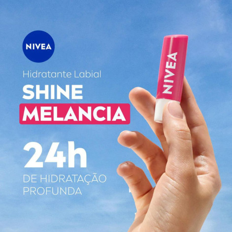 Hidratante Labial Nivea Melancia Shine 4,8g Hidratante Labial Nivea Melancia Shine 4,8g