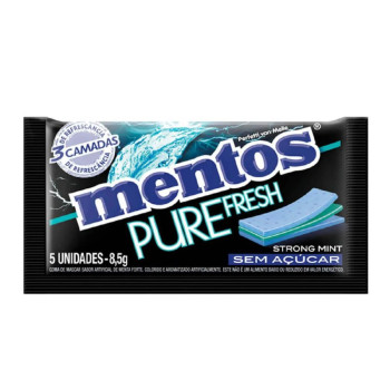 Chiclete Mentos Pure Fresh Strong Mint Sem Açúcar 