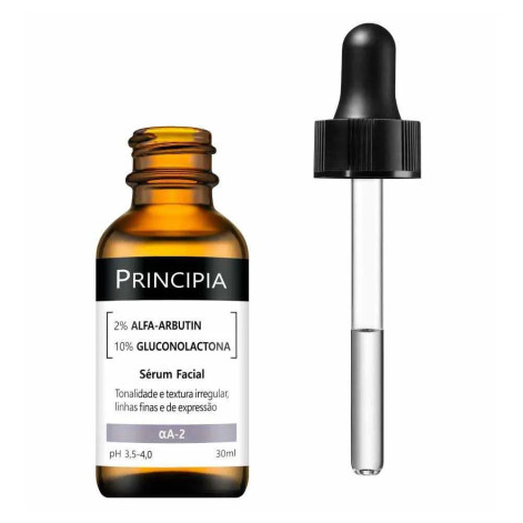 Sérum 2% Alfa - Arbutin + 10% Gluconolactone Principia Skincare Aa - 2 com 30ml