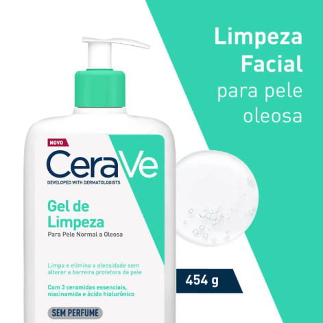 Gel de Limpeza Antioleosidade Facial Cerave Pele Normal a Oleosa 454g Gel de Limpeza Antioleosidade Facial Cerave Pele Normal a Oleosa 454g