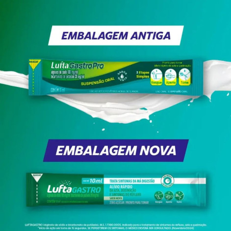 LuftaGastro Sachê Líquido Menta 10ml