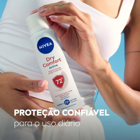 Desodorante Antitranspirante Aerosol Nivea Active Dry Comfort Feminino 72h 150ml Desodorante Antitranspirante Aerosol Nivea Active Dry Comfort Feminino 72h 150ml
