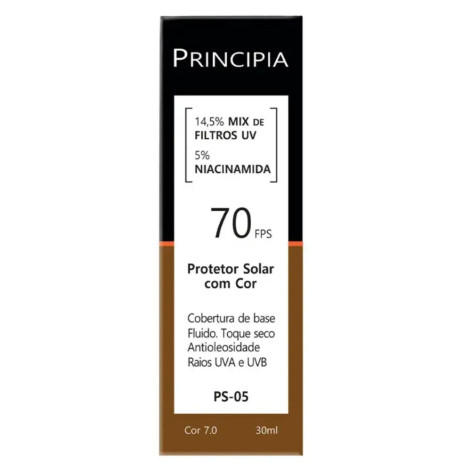 Protetor Solar Facial Principia Skincare PS-05 14,5% Mix de Filtros Uv + 5% Niacinamida FPS 70 Cor 7.0 30ml Protetor Solar Facial Principia Skincare PS-05 14,5% Mix de Filtros Uv + 5% Niacinamida FPS 70 Cor 7.0 30ml