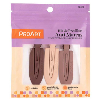 Kit Presilha Anti Marcas Nude 3 Peças Proart Kit Presilha Anti Marcas Nude 3 Peças Proart