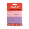Elásticos De Cabelo Rosa E Lilás Com 6 Unidades Proart Elásticos De Cabelo Rosa E Lilás Com 6 Unidades Proart