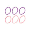 Elásticos De Cabelo Rosa E Lilás Com 6 Unidades Proart Elásticos De Cabelo Rosa E Lilás Com 6 Unidades Proart
