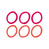 Elásticos De Cabelo Rosa E Laranja Com 6 Unidades Proart