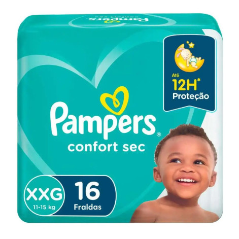 Fralda Pampers Confort Sec Xxg C/16