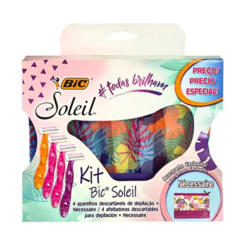Kit Aparalho de Barbear Descolorante Sol Necessaire C/4