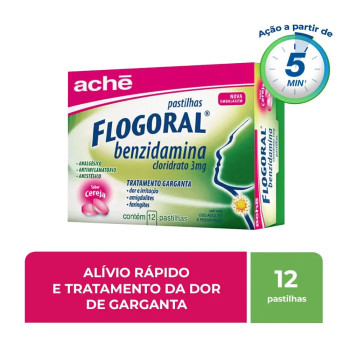 Flogoral Pastilhas Cereja C/ 12 Past