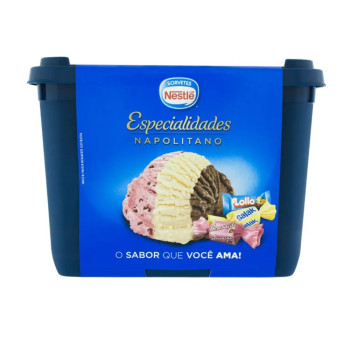 Sorvete Nestlé Exclusivo Napolitano Especialidades 1,5 Litros