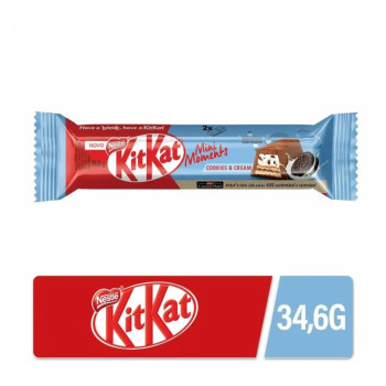 Chocolate Nestlé KitKat Mini Moments Cookies e Cream 34,6g