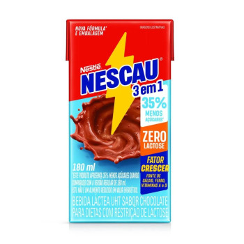 Bebida Láctea Nescau Zero Láctose Chocolate 180ml