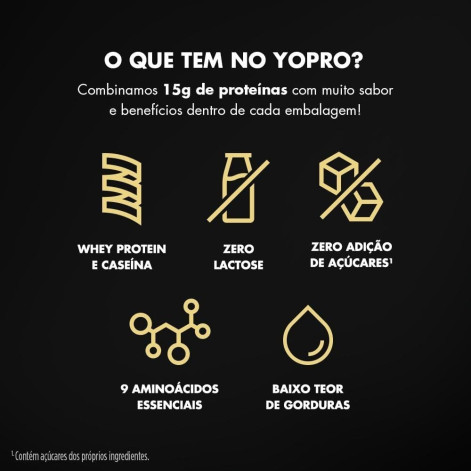 YoPRO Shake Proteico UHT 15g Baunilha 250Ml