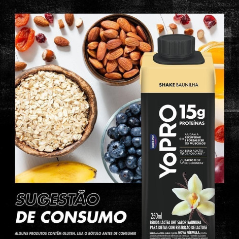 YoPRO Shake Proteico UHT 15g Baunilha 250Ml