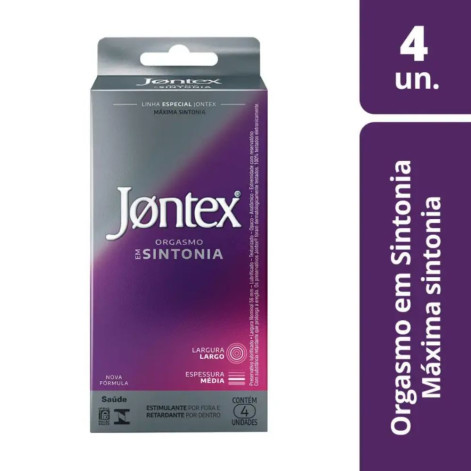Camisinha Jontex Orgasmo em Sintonia 4 unidades Camisinha Jontex Orgasmo em Sintonia 4 unidades