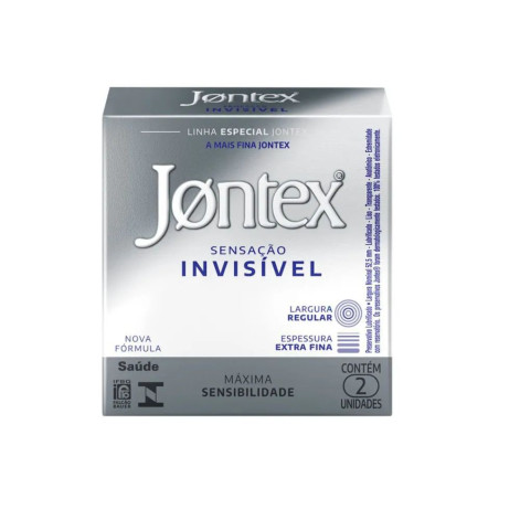 Camisinha Jontex Sensação Invisível 2 unidades Camisinha Jontex Sensação Invisível 2 unidades