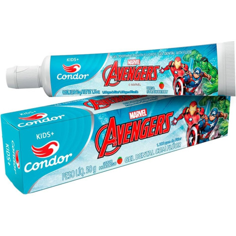 Gel Dental Condor Avengers Morango 6+ 50G