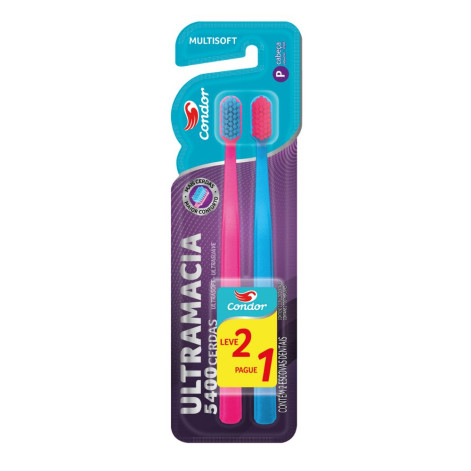 Kit Escova de Dente Condor Multisoft 2 unidades