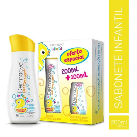 Kit Sabonete Líquido Íntimo Dermacyd Infantil 200ml + 100ml Kit Sabonete Líquido Íntimo Dermacyd Infantil 200ml + 100ml
