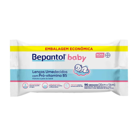 Lenço Umedecido Bepantol Baby Hipoalergênico com Pró Vitamina B5 Sem Fragrância 96 unidades Lenço Umedecido Bepantol Baby Hipoalergênico com Pró Vitamina B5 Sem Fragrância 96 unidades