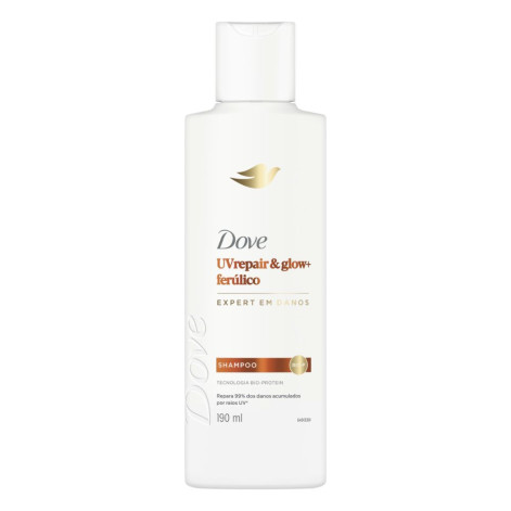 Shampoo Dove Expert em Danos UV Repair e Glow + Ferúlico 190ml