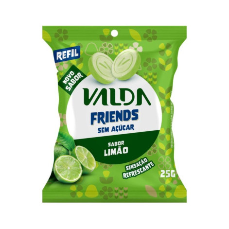 Pastilha Valda Friends Limão Sache 25G