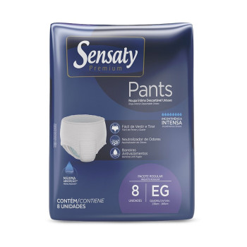 Sensaty Premium Roupa Intima Pants Tamanho EG 8 Unidades Sensaty Premium Roupa Intima Pants Tamanho EG 8 Unidades