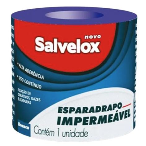 Esparadrapo Impermeável Salvelox branco 5cm x 4,5m