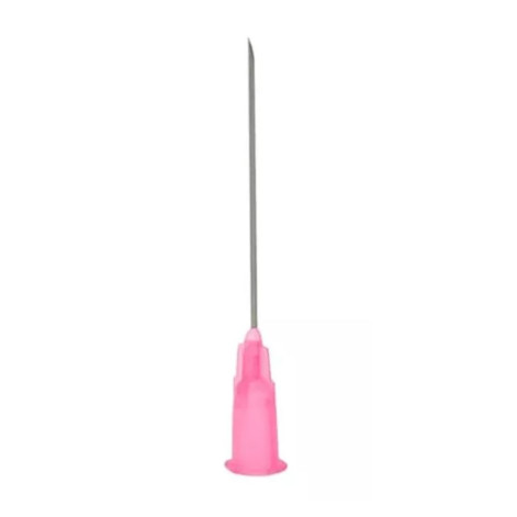 Agulha Descartável 40x1,2mm 18g Rosa 