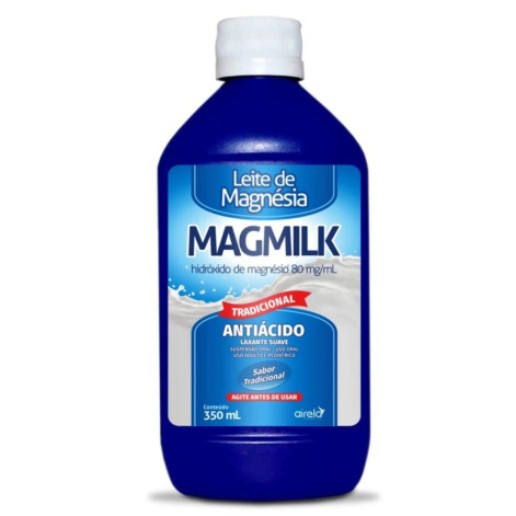 Leite de Magnésia Magmilk 80mg/ml Sabor Tradicional Suspensão Oral 100ml