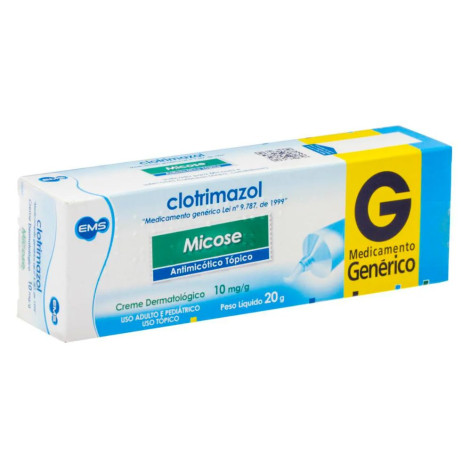 Clotrimazol 10mg/g Creme Dermatológico 20g EMS Genérico