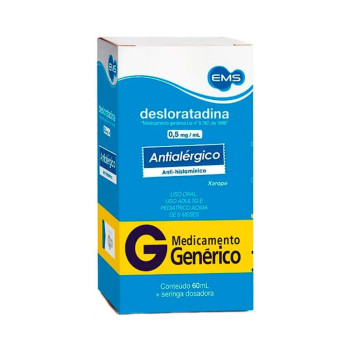 Desloratadina Xarope 0,5mg 60ml EMS Genérico
